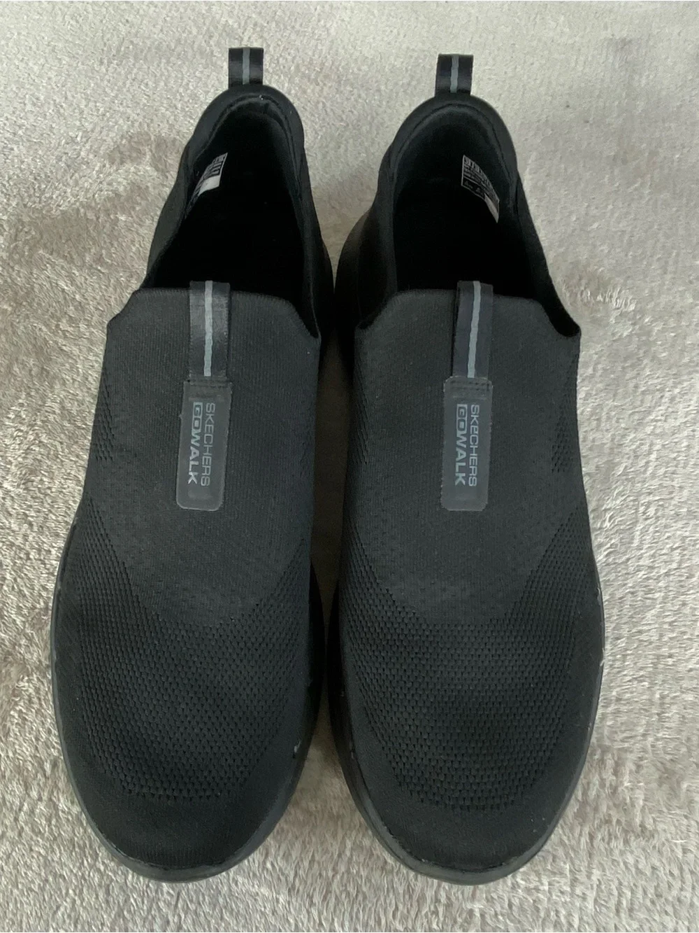 Skechers Go Walk 6 Mens Slip On Loafer Shoes Size 13 Black Knit Sneaker Stretch